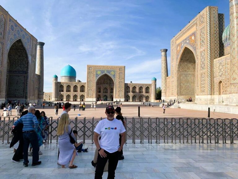 Visiting Samarkand Registan during the day