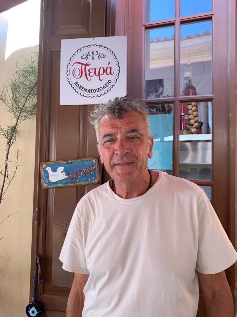 Petra Restaurant owner on Aegina Island