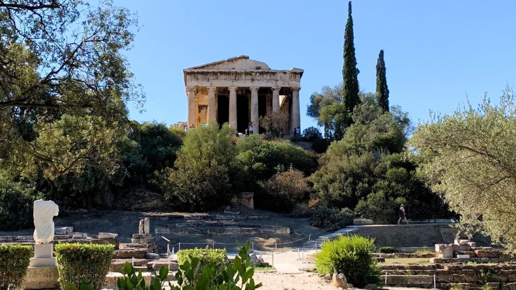 The well-preserved Temple of Hephaestus in the Ancient Agora of Athens - a must-visit on your Athens 3 day itinerary