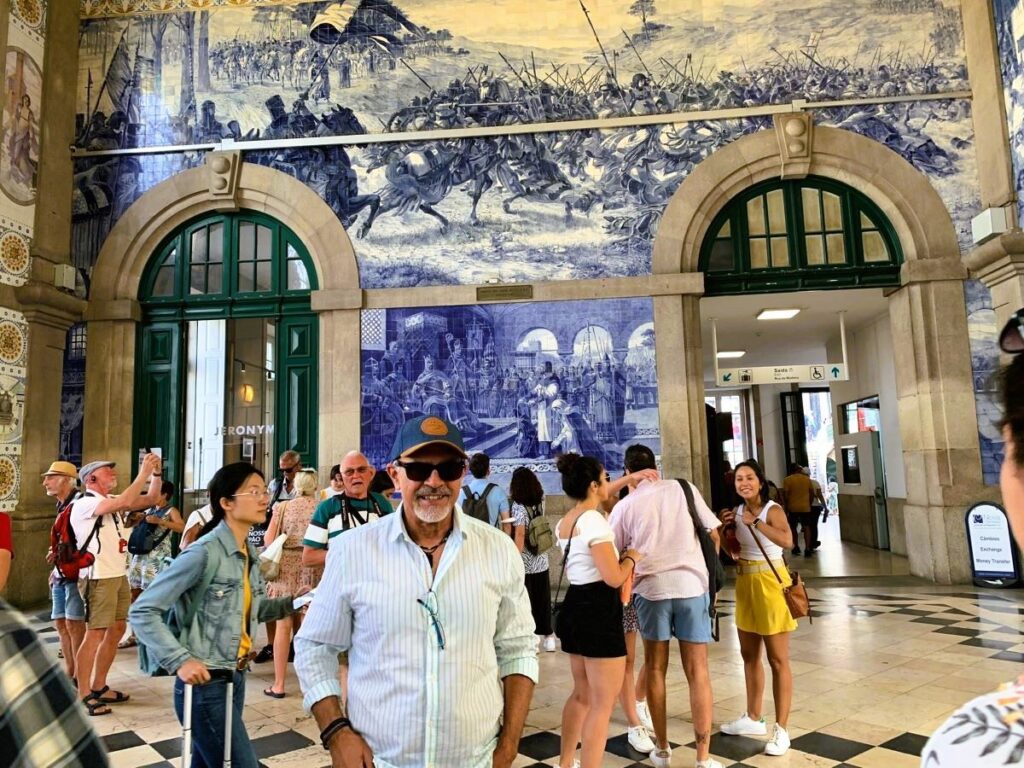 Is Porto worth visiting - train station blue tile