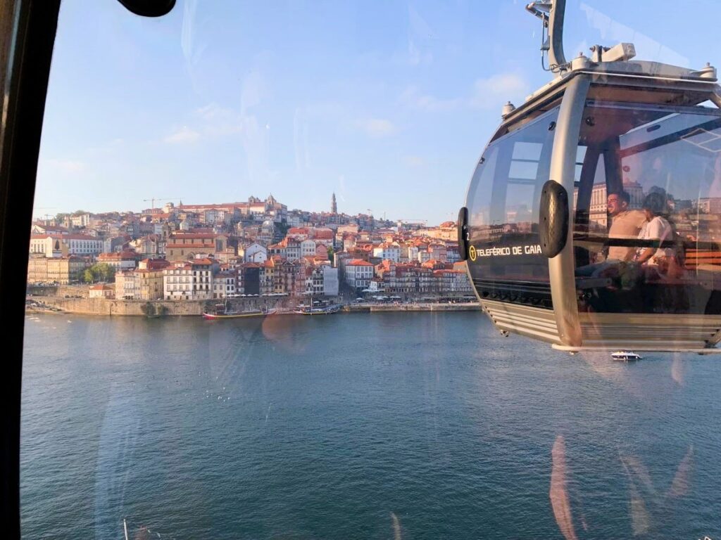 View from cable car in Porto