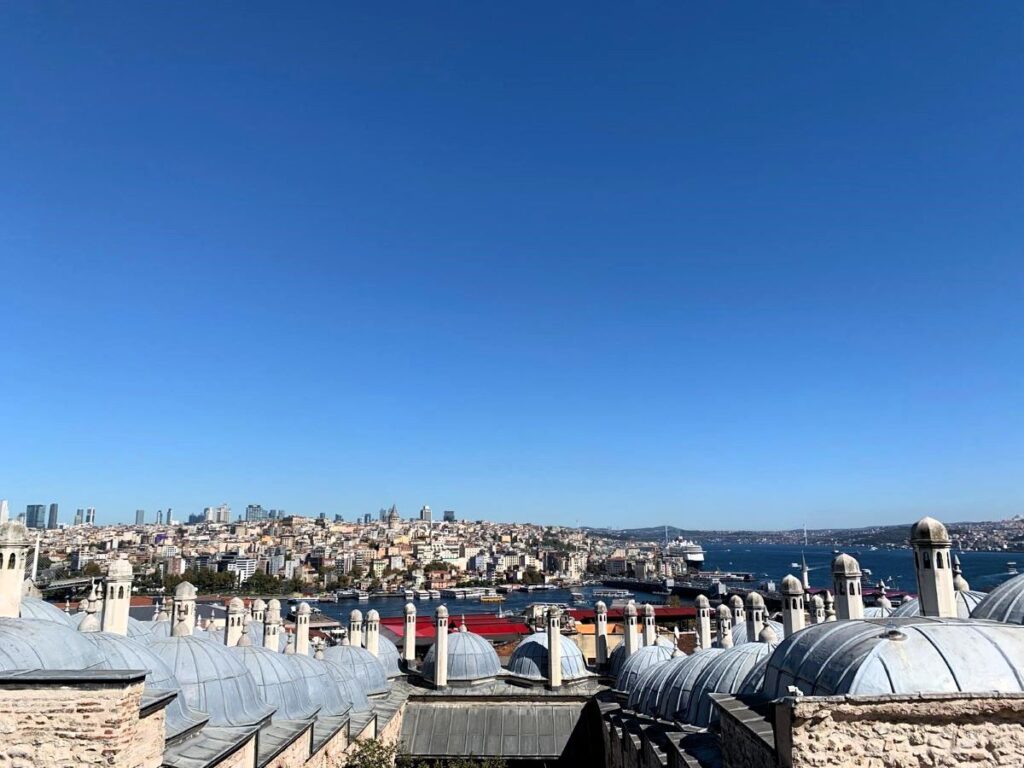 Bosphorus view from Süleymaniye Mosque in Istanbul