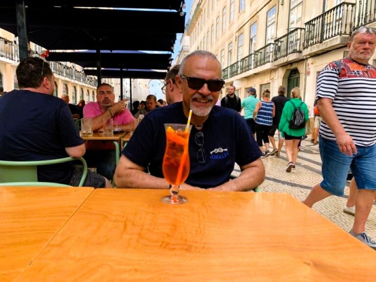 Sipping a drink at one of the Hidden Gems of Lisbon