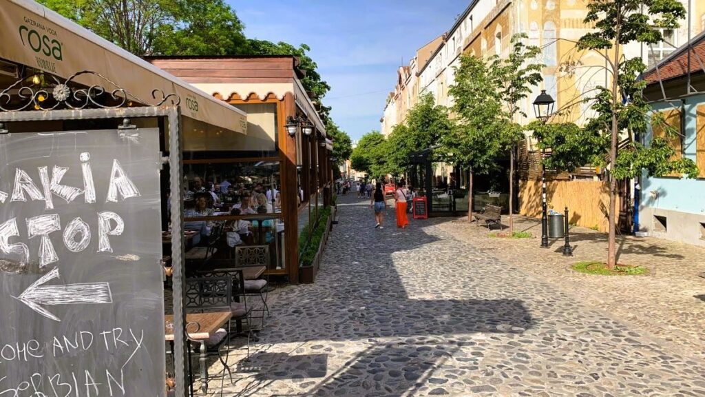 Skadarlija's cobbled street - things to do in Belgrade