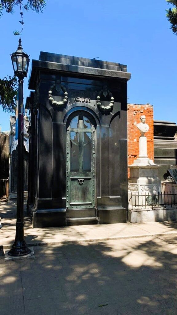 Recoleta Cemetery tomb in stunning black stone recoleta cemetery in black stone in Buenos Aires