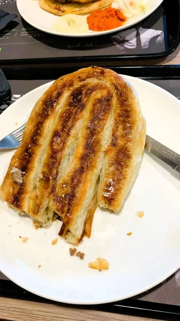 Burek is a popular street food in Ljubljana