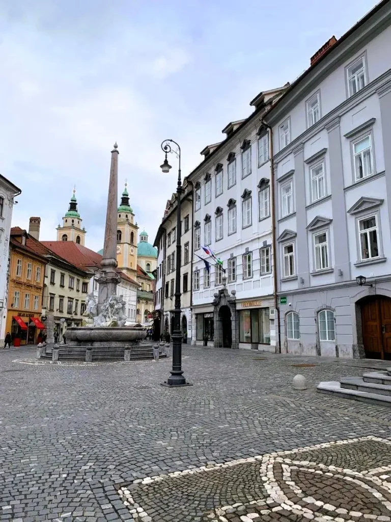 Ljubljana cobblestone streets