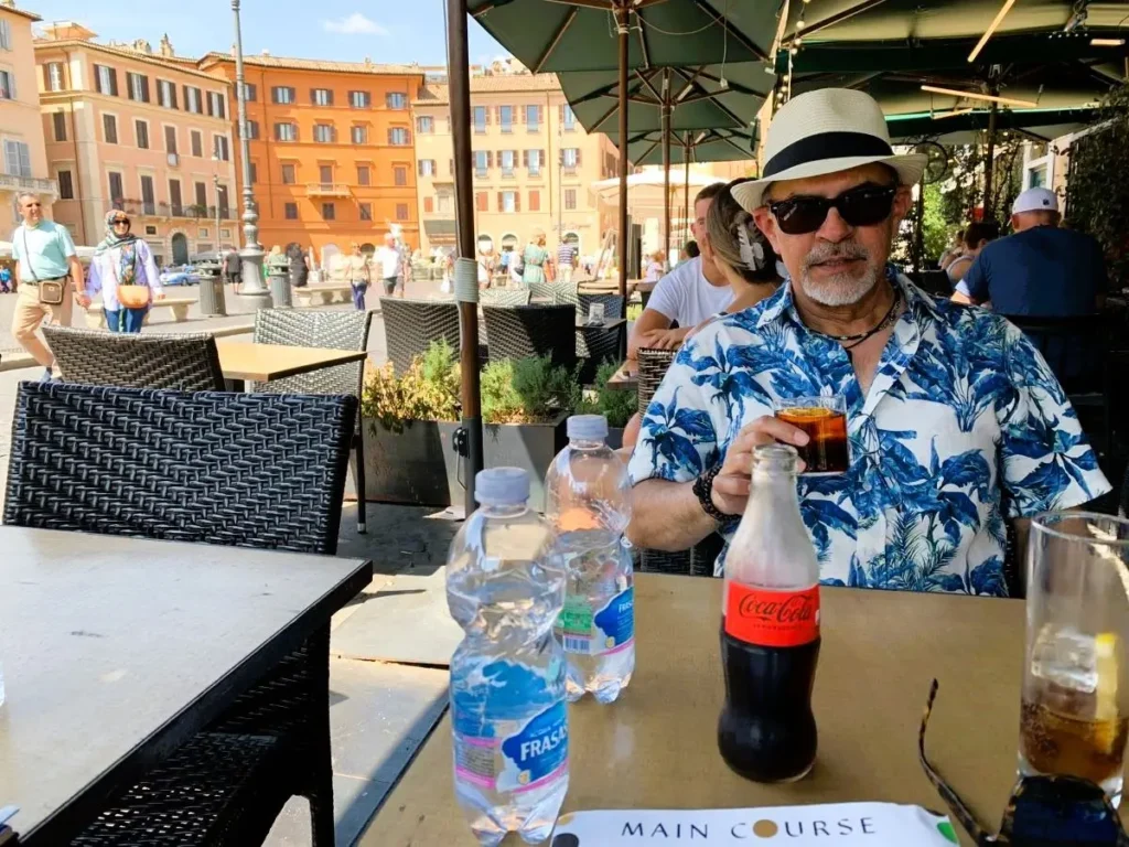 Nusi taking a break at Piazza Navona