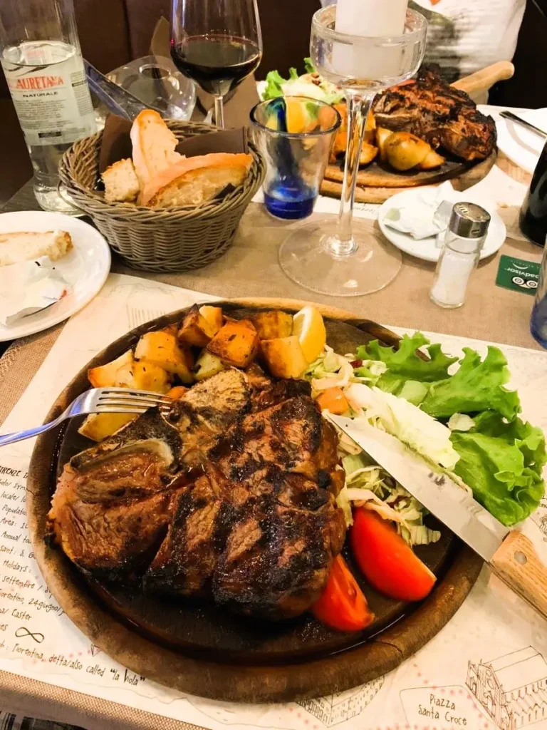 Bistecca alla Fiorentina - it's a huge steak often shared.