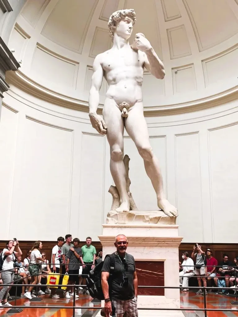 The iconic Statue of David at the Galleria dell'Accademia