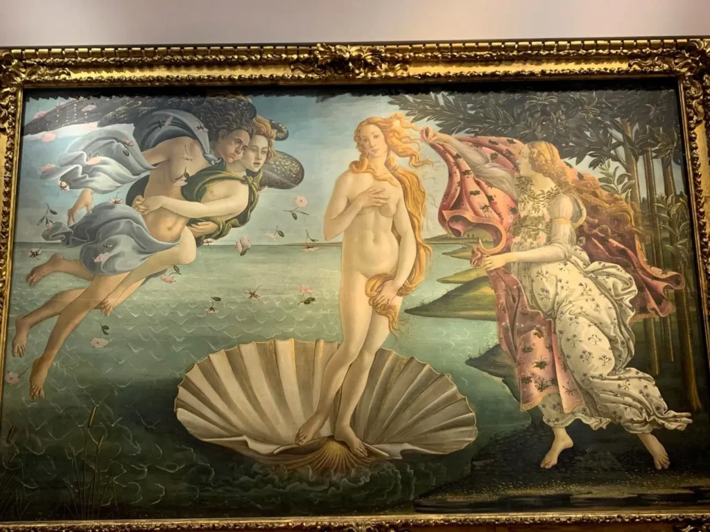 The iconic painting - Birth of Venus by Sandro Botticelli