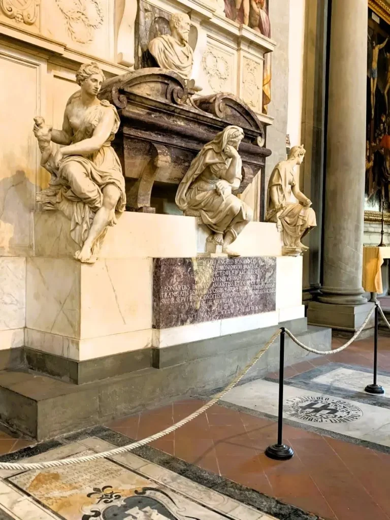 The tomb of Michelangelo at Santa Croce