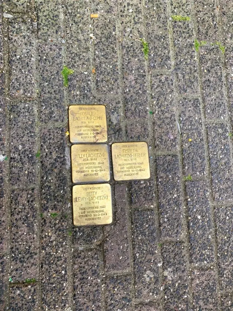 Stolpersteine in Amsterdam. You see them everywhere as you walk around.